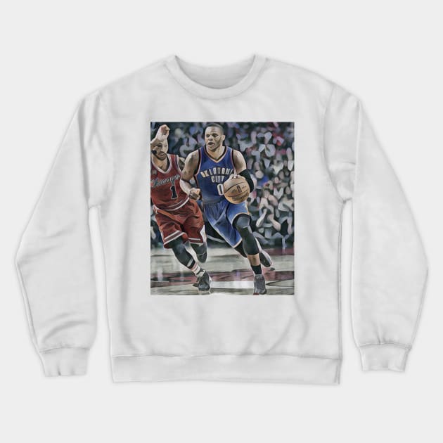 russell westbrook oklahoma Crewneck Sweatshirt by sepuloh